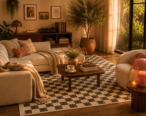 Checkered Area Rug