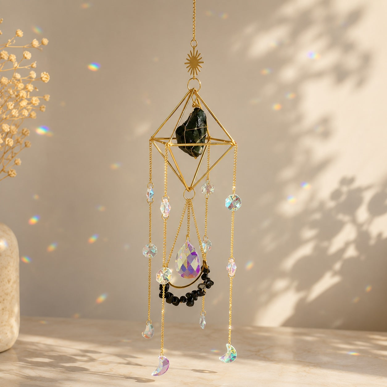 💫 Celestial Obsidian Sun Catcher